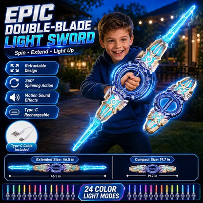 XyraBlaze Rechargeable Double-Blade Sword — Ignite Wild Imagination