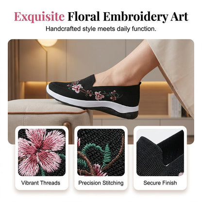 Ava – Lightweight, Breathable Mesh Shoes with Floral Pattern
