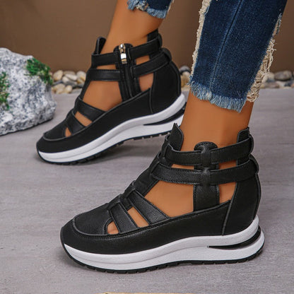 Maya – Waterproof PU Leather Sandals with Breathable Open Toes