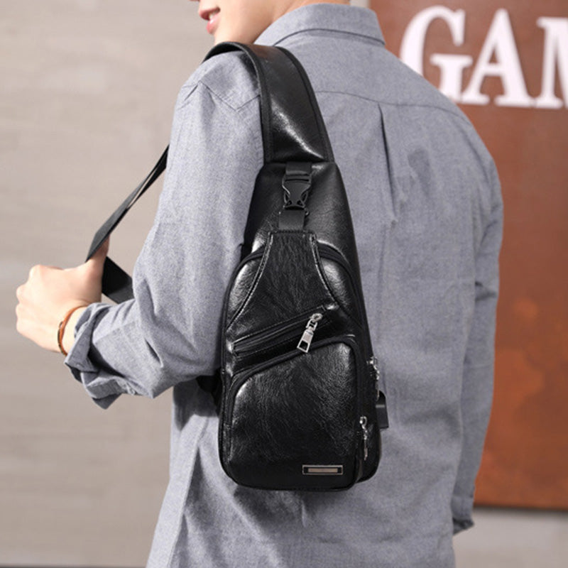 VeroCrest Leather Chest Bag — Master Your Day Effortlessly