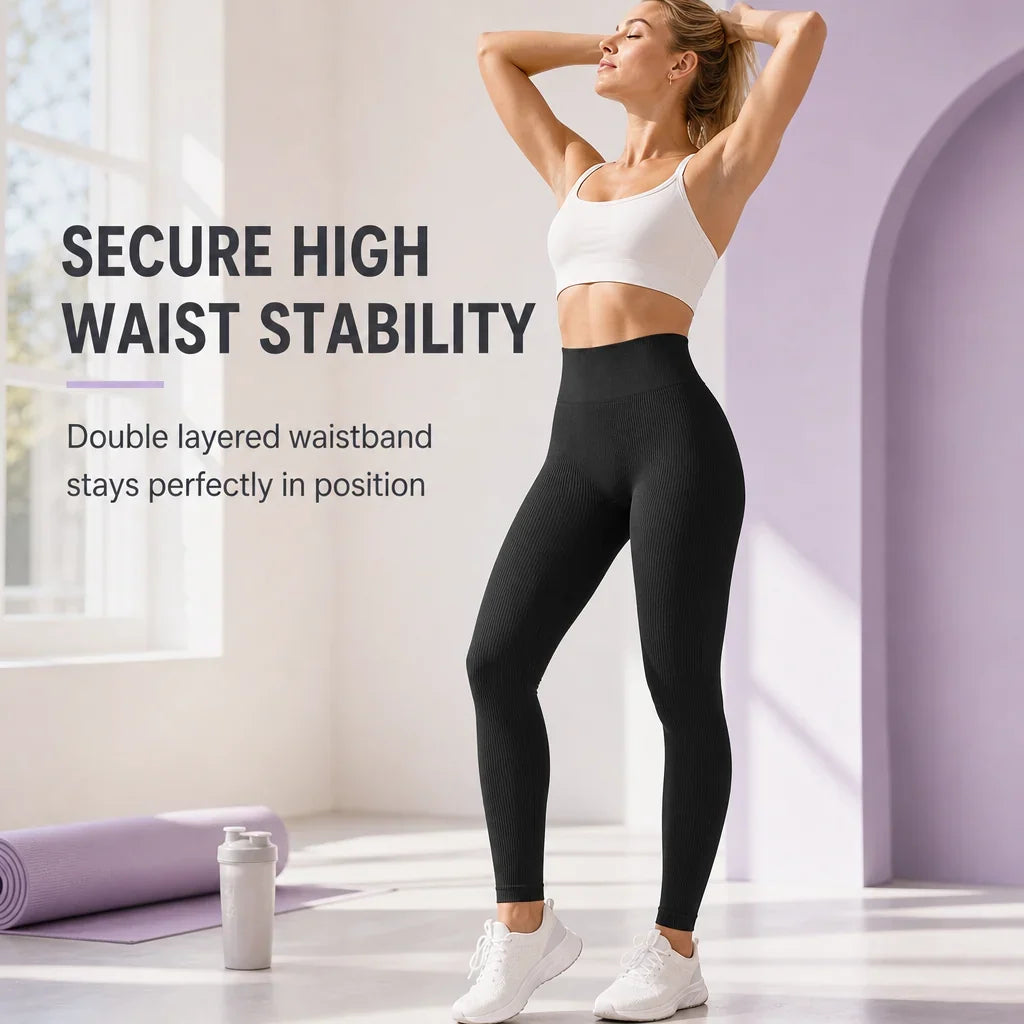 Lina — Seamless Yoga Leggings with High-Waist Support