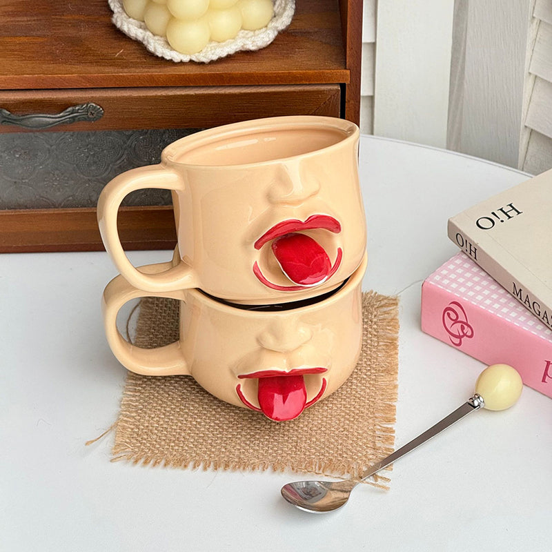 LipLark Ceramic Mug — Sip Bold, Feel Joy