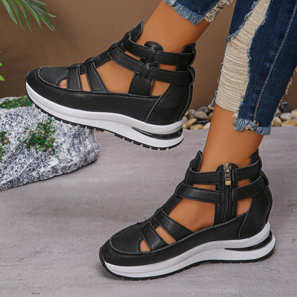 Maya – Waterproof PU Leather Sandals with Breathable Open Toes