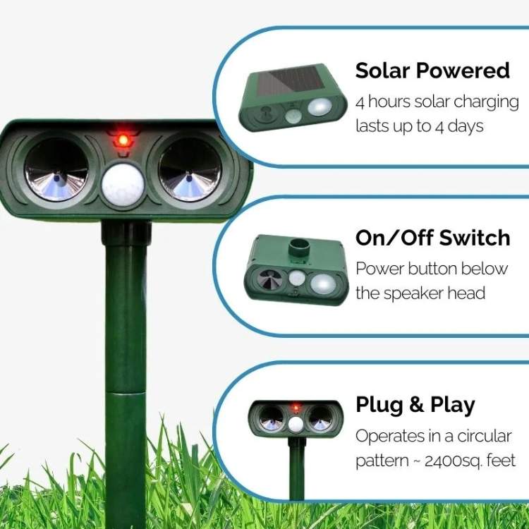 GuardPulse — Solar Animal Repeller | 50% OFF