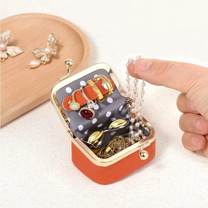 Genuine Pebble Grain Leather Treasure Box — Protects Precious Moments