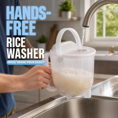 GrainGuard Rice Washer — Spill-Free Rice Rinsing