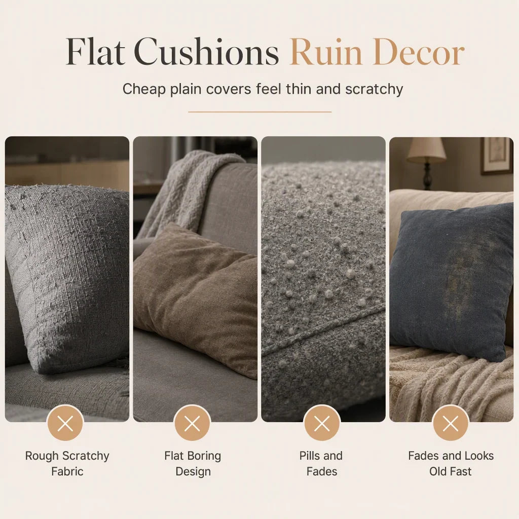 Velvasea Cushion Cover — Sink Into Plush Serenity
