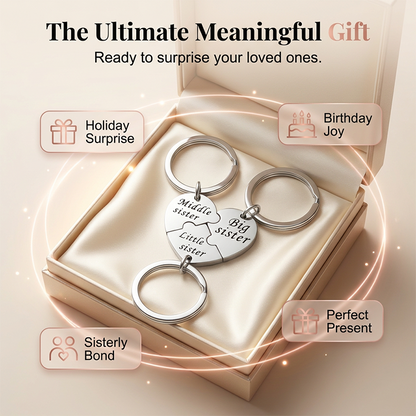 Connected Sister Keychain Set – Unbreakable Bond, Lasting Love
