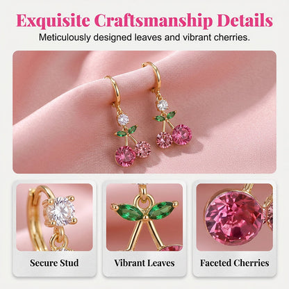 Rosalie — Crystal Cherry Earrings | 50% OFF