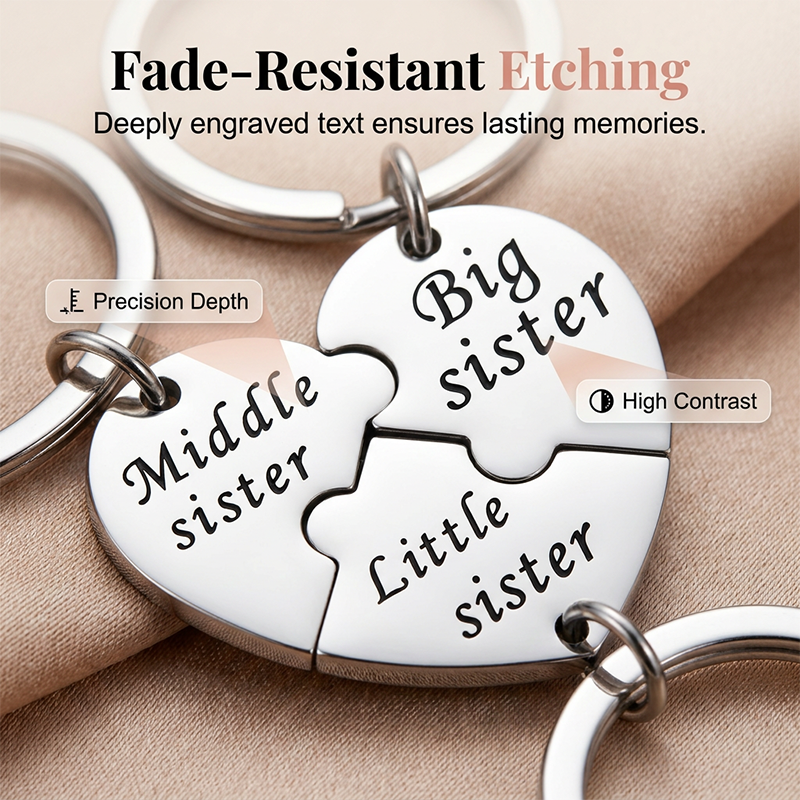 Connected Sister Keychain Set – Unbreakable Bond, Lasting Love