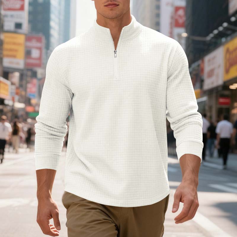 Michael — Midtown Pullover Sweatshirt with Structured Jacquard