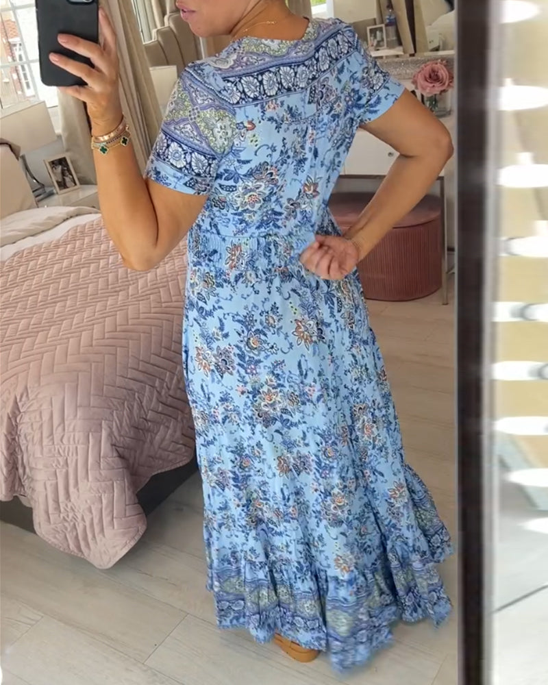 Isla – Flattering Summer Dress with V-Neckline Made of Stretch Cotton