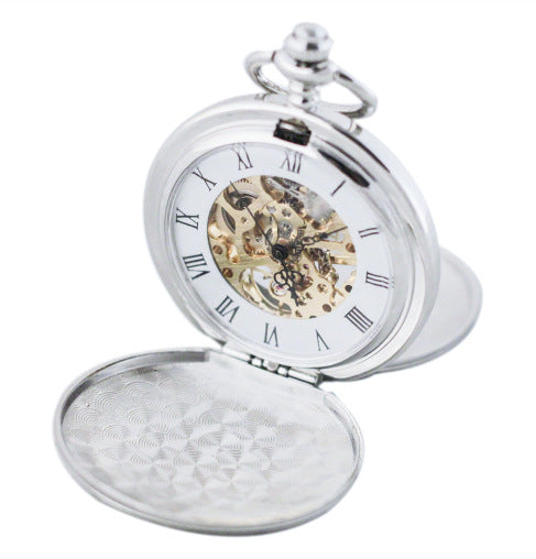 Mechanical pocket watch with spider web pattern — Own timeless boldness