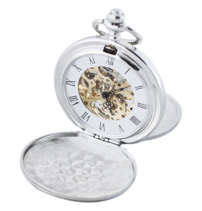 Mechanical pocket watch with spider web pattern — Own timeless boldness