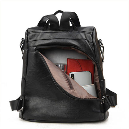 Hugo – Elegant PU Leather Backpack with Smart Compartments