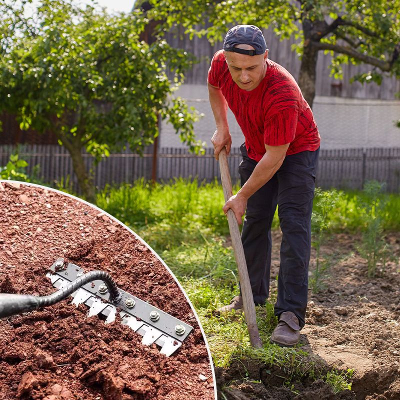 IronBloom — Carbon Steel Garden Rake | 50% OFF