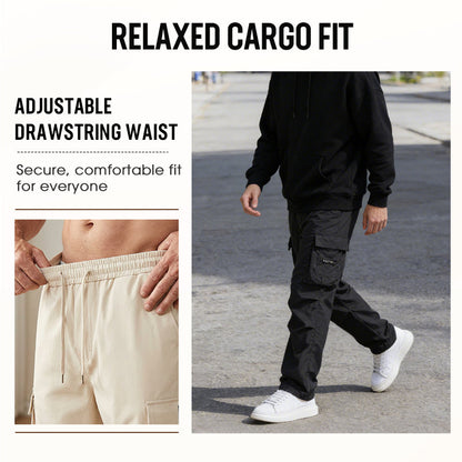 Carter — Stretch Cargo Pants with Adjustable Waistband and Pockets