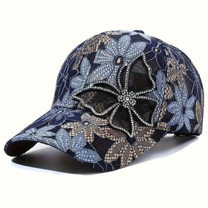 Isabella – Women's Breathable Sequin Butterfly Cap with Adjustable Fit