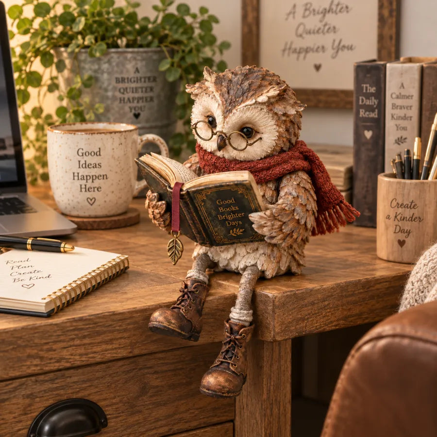 StoryNook Owl Figurine — Cozy Charm Sparks Joy