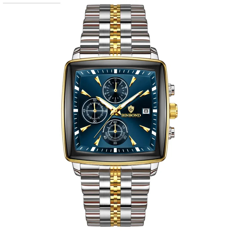 VeroLuxe Square Chronograph — Command Confidence Instantly