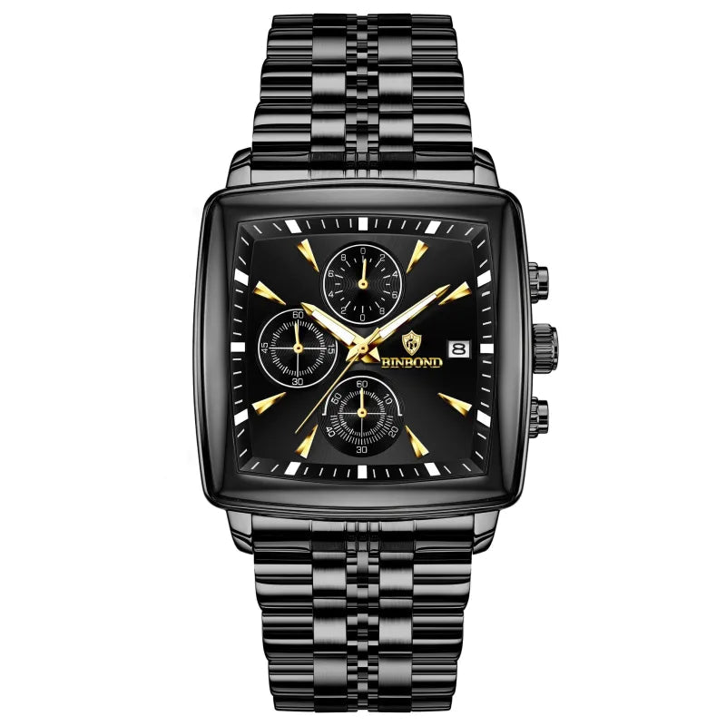 VeroLuxe Square Chronograph — Command Confidence Instantly