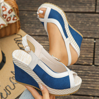 Maya – Women's Breathable Peeptoe Wedge Sandals with Support