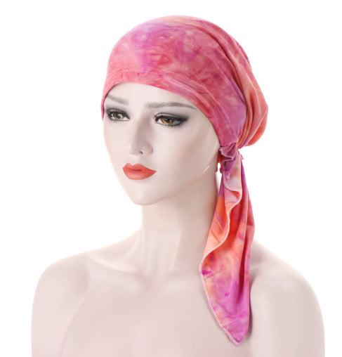Ava — Floral Pre-Tied Headscarf with Soft Comfort