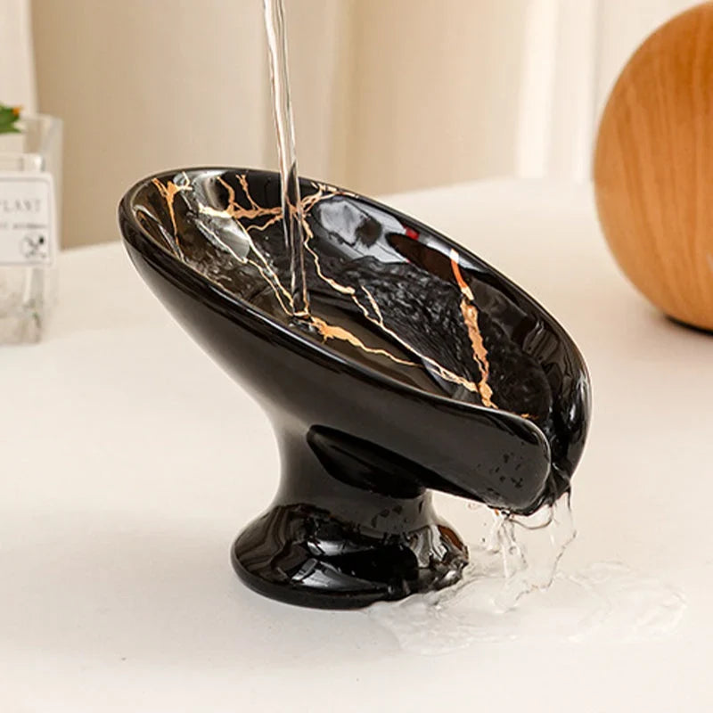 ZenLeaf — Ceramic Pedestal Soap Dish | 1+1 FREE