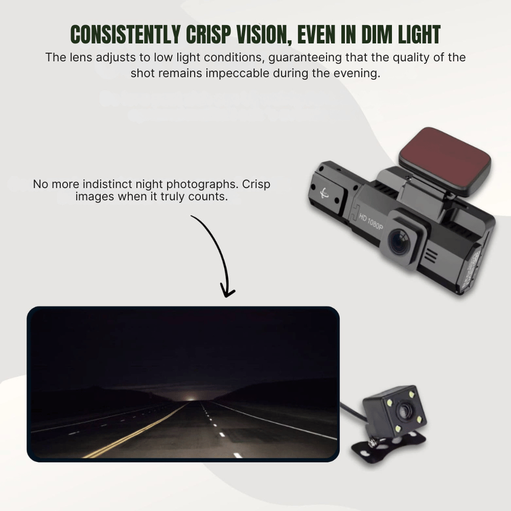 TriSight Guardian — 3-Camera Car Dashcam  | 50% OFF