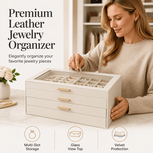 VisionGuard — 3-Layer Flip Jewelry Box | 50% OFF
