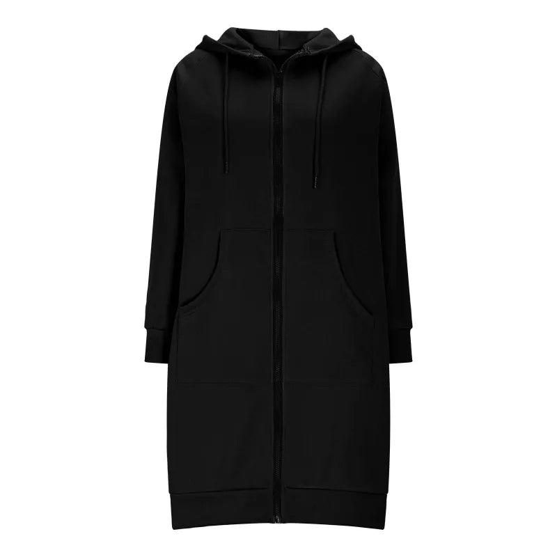 Elise — Full-Zip Long Hoodie Coat | 50% OFF