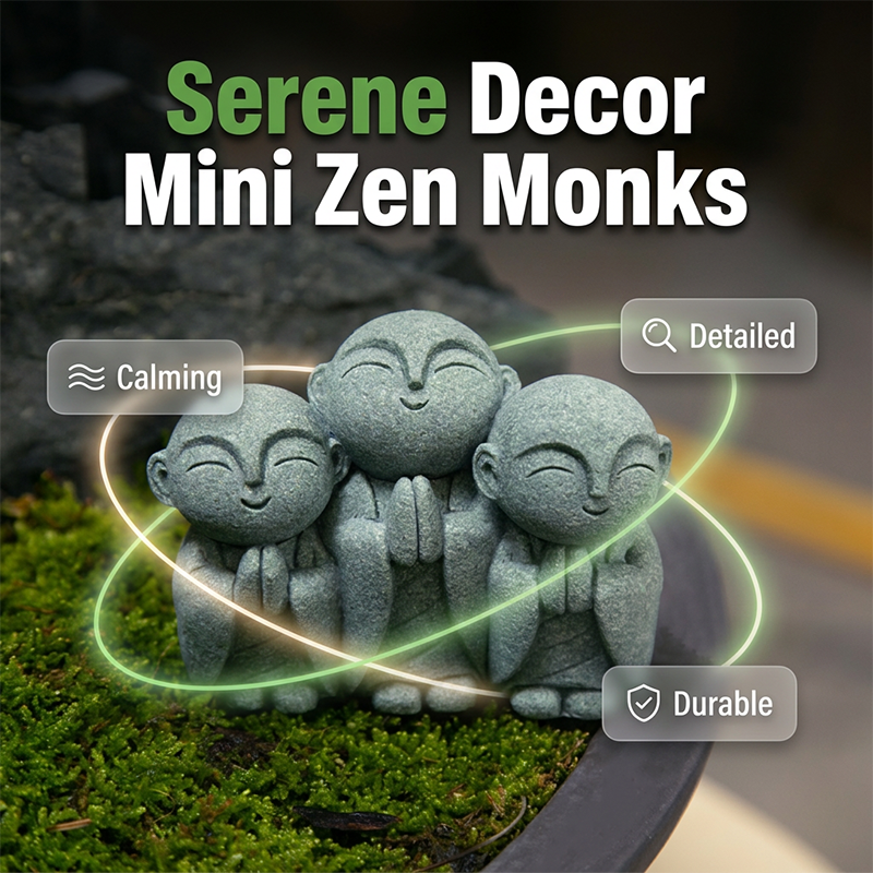 Mystical Mini Monk Sculptures — Serenity Wherever Needed