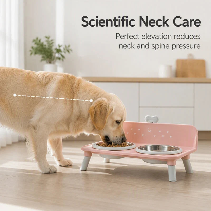 LuxPaw — Elevated Heart Pet Bowl Set | 50% OFF