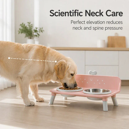 LuxPaw — Elevated Heart Pet Bowl Set | 50% OFF