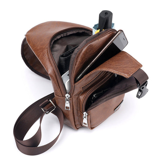 VeroCrest Leather Chest Bag — Master Your Day Effortlessly