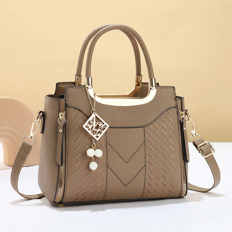 Claire — Stylish PU Leather Handbag with Quilted Pattern