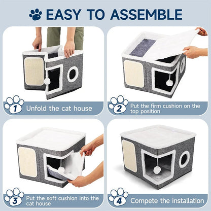 CozyNest Cat Hideaway — Ultimate Calm, Playful Comfort