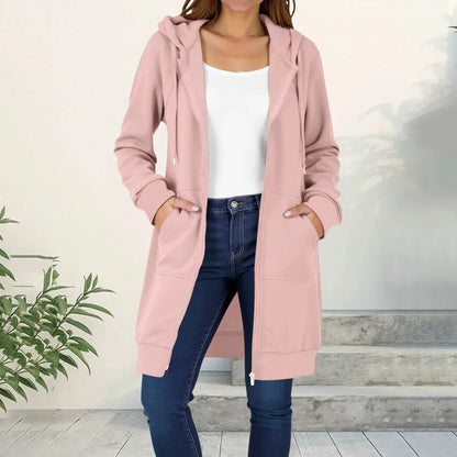 Elise — Full-Zip Long Hoodie Coat | 50% OFF