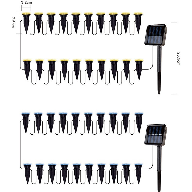 Solar-Powered Blue LED String Lights – Effortless Nights, Magical Glow