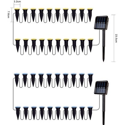Solar-Powered Blue LED String Lights – Effortless Nights, Magical Glow