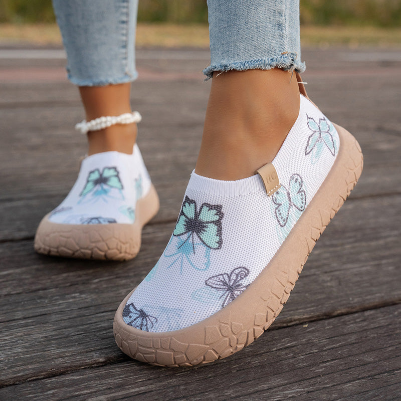 Lena — Lightweight Women's Slip-On Fly-Knit Sneakers