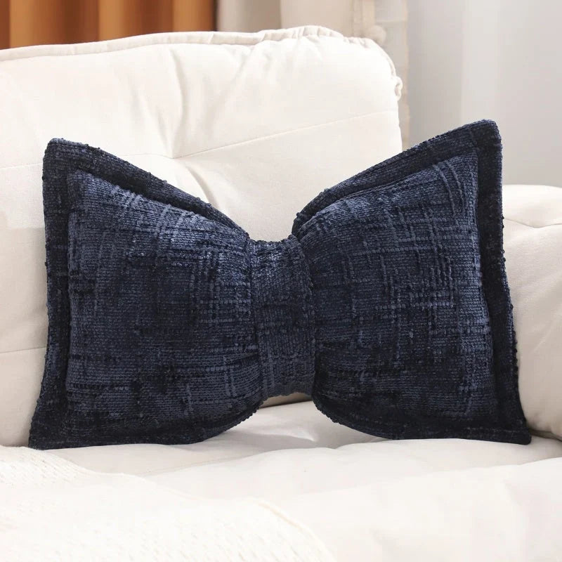 Bow Plush Throw Pillow — Cozy Elegance Instantly