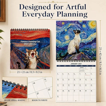 2027 WhiskerWink Cat Meme Calendar — Brighten Days, Boost Smiles