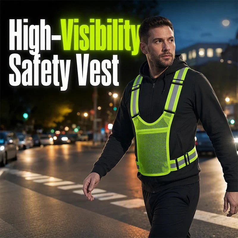 LumaGuard — Reflective Safety Visibility Vest | 50% OFF