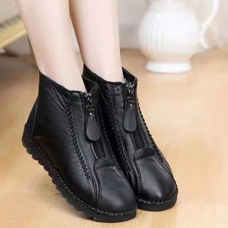 Heidi – Women's Winter Warm Ankle Boots with Zipper