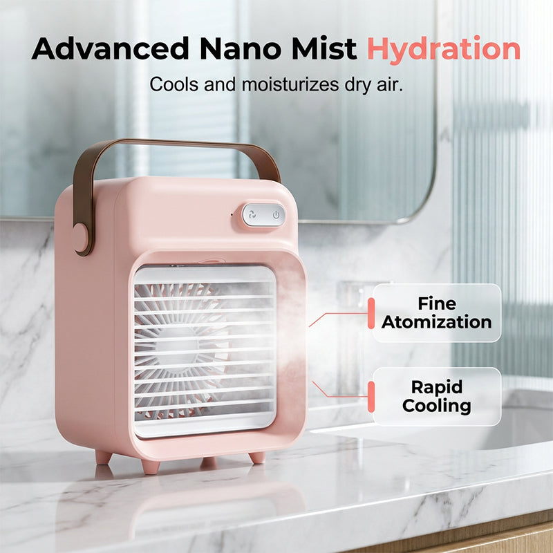 AeroMist Portable Fan — Instant Cooling, Hydration, Freedom