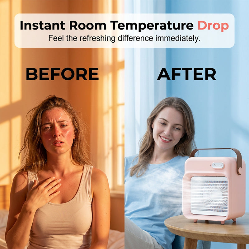 AeroMist Portable Fan — Instant Cooling, Hydration, Freedom