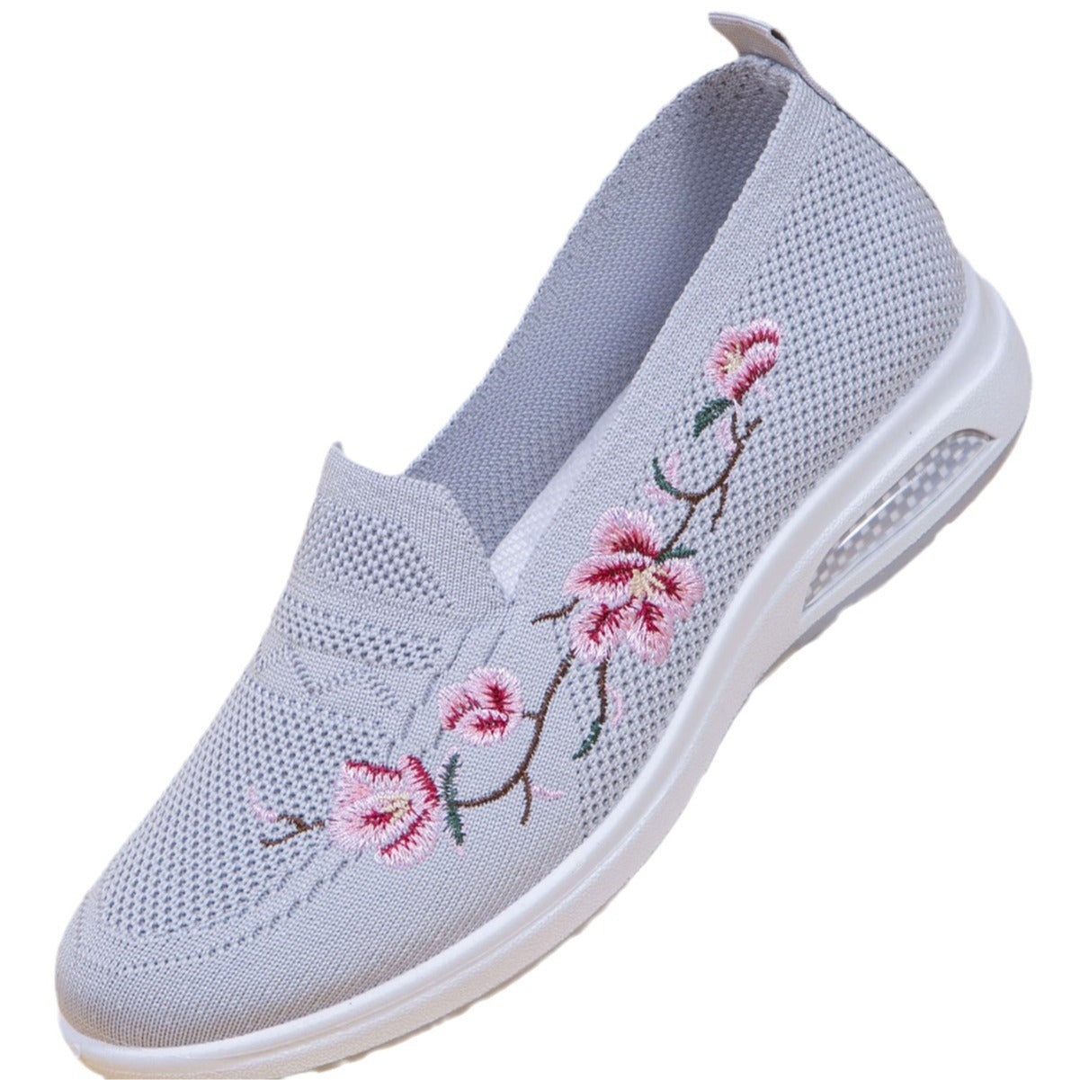 Leni — Women's Breathable Sneakers with Floral Embroidery
