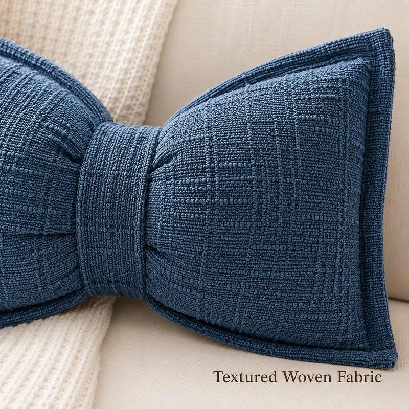 Bow Plush Throw Pillow — Cozy Elegance Instantly