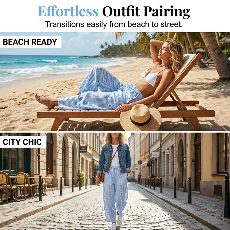 Lena — Lightweight Summer Pants with Wide Leg Design
